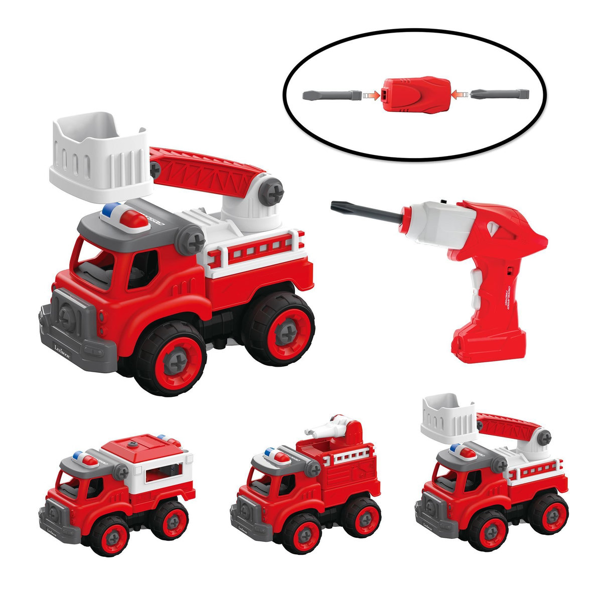 Lexibook Crosslander Fireman - Camions de pompiers 3-en-1