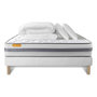 Voir la diapositive 2 : SEPTNUITS Pack matelas + sommier  Memo Spring Ressorts ensachés 3 zones MAXI épaisseur + Couette + 2 oreillers