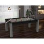 Voir la diapositive 6 : Paris Prix Table de Billard Convertible  Ohio  185cm Gris & Noir Grainé