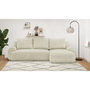 Voir la diapositive 2 : MARKET24 Canapé d'angle droit convertible 4/5 places MILO - Velours côtelés beige - Coffre de rangement - L 264 x H 84 x P 99/145 cm