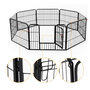 Voir la diapositive 4 : HOMCOM Luxe parc enclos modulable acier 8 panneaux et 1 porte pour chiens  80L x 60H cm noir