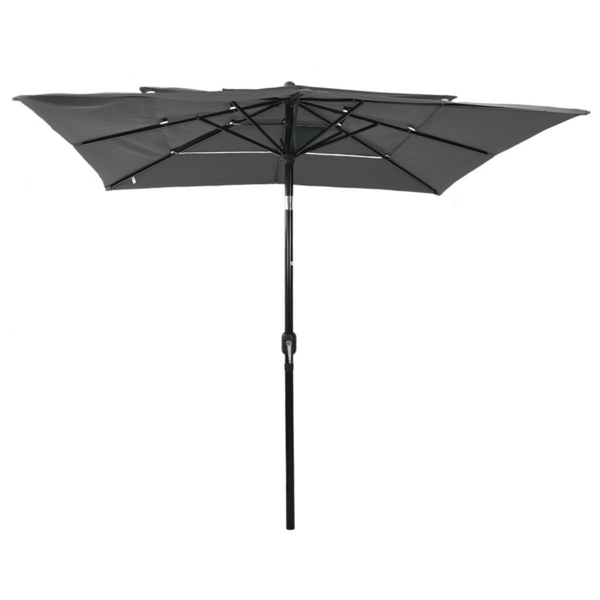 VIDAXL Parasol de jardin a 3 niveaux avec mat en aluminium anthracite
