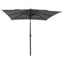Voir la diapositive 2 : VIDAXL Parasol de jardin a 3 niveaux avec mat en aluminium anthracite