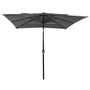 Voir la diapositive 2 : VIDAXL Parasol de jardin a 3 niveaux avec mat en aluminium anthracite