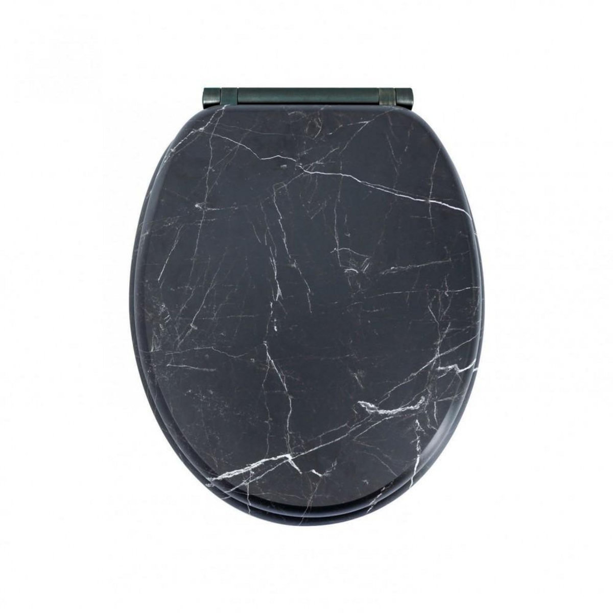 CENTRALE BRICO Abattant déclipsable avec frein de chute bois compressé Stavos noir