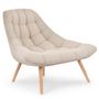 Voir la diapositive 2 : Paris Prix Lot de 2 Fauteuils Scandinaves  Johan  102cm Beige
