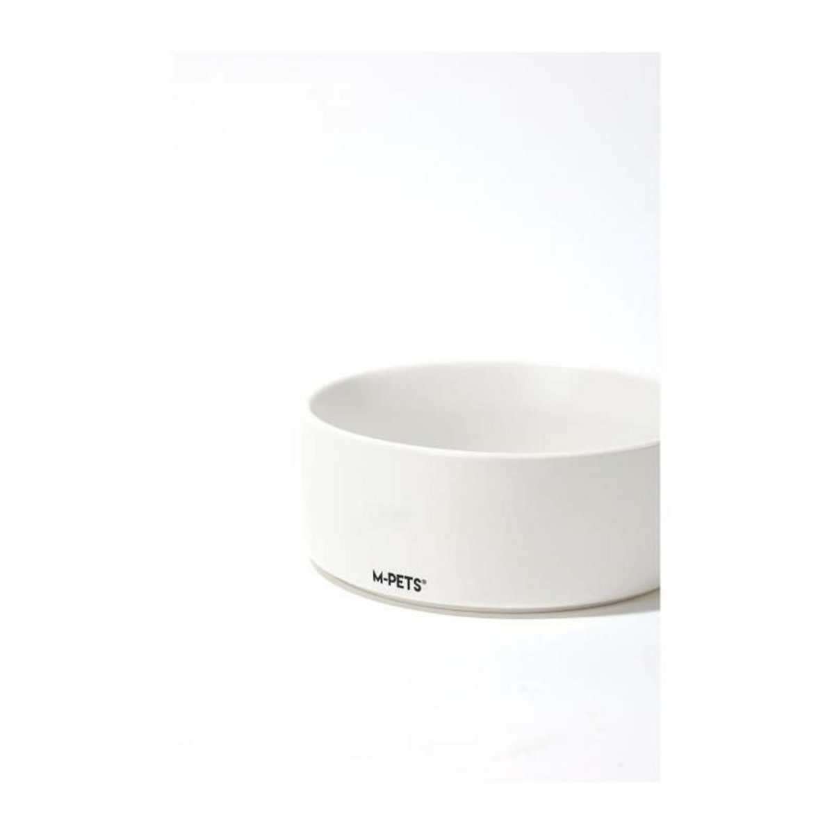 M PETS Bols céramique avec support en bambou 2x350 ml - Mpets - OPERA - Blanc