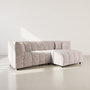 Voir la diapositive 1 : LISA DESIGN Curtis - canapé d'angle droit 4 places avec accoudoir en tissu texturé