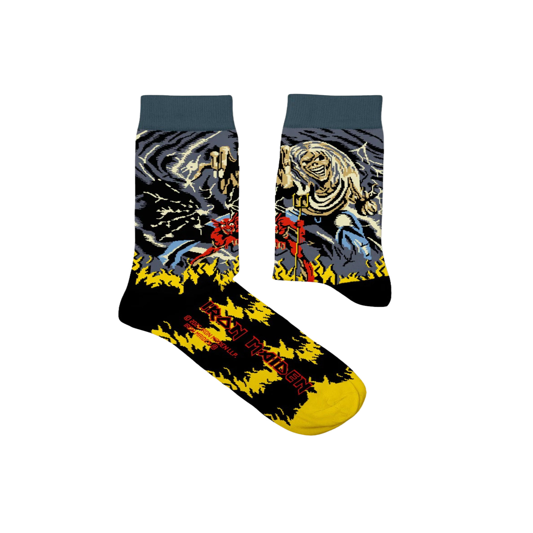 SOCK AFFAIRS Chaussettes iron maiden, number of the beast. Coloris disponibles : Multicolore