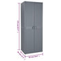 Voir la diapositive 6 : VIDAXL Armoire de rangement de jardin gris 65x45x172 cm PP rotin