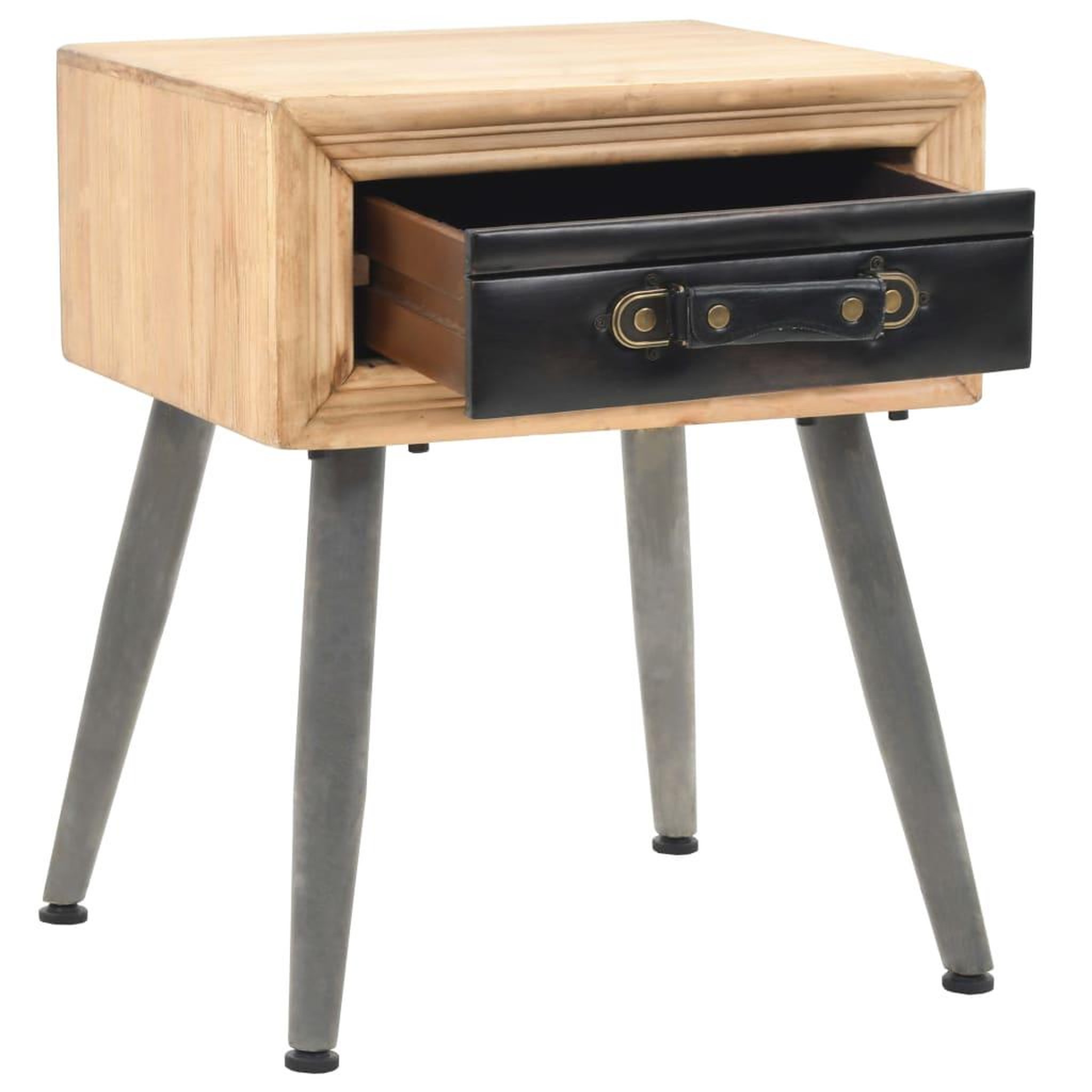 Voir la diapositive 5 : VIDAXL Table de chevet Bois de sapin massif 43 x 38 x 50 cm
