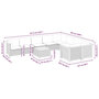 Voir la diapositive 6 : VIDAXL Salon de jardin avec coussins 10 pcs gris resine tressee