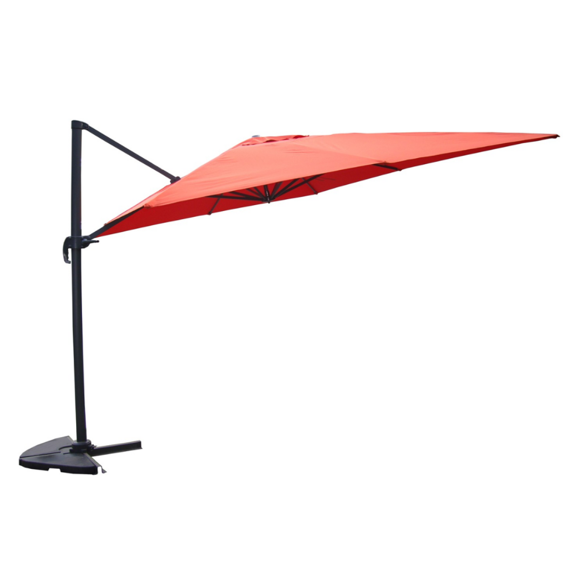 CONCEPT USINE Ensemble parasol  terracotta 3x4m et 4 dalles à lester CESARE