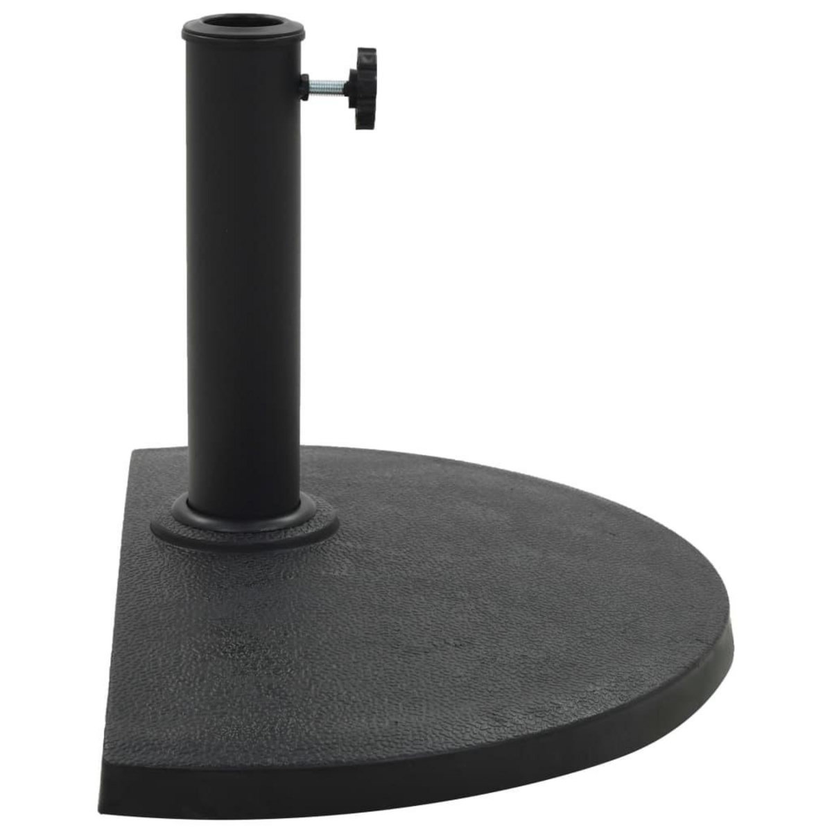 VIDAXL Socle demi-rond de parasol Polyresine 9 kg Noir