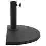 Voir la diapositive 2 : VIDAXL Socle demi-rond de parasol Polyresine 9 kg Noir