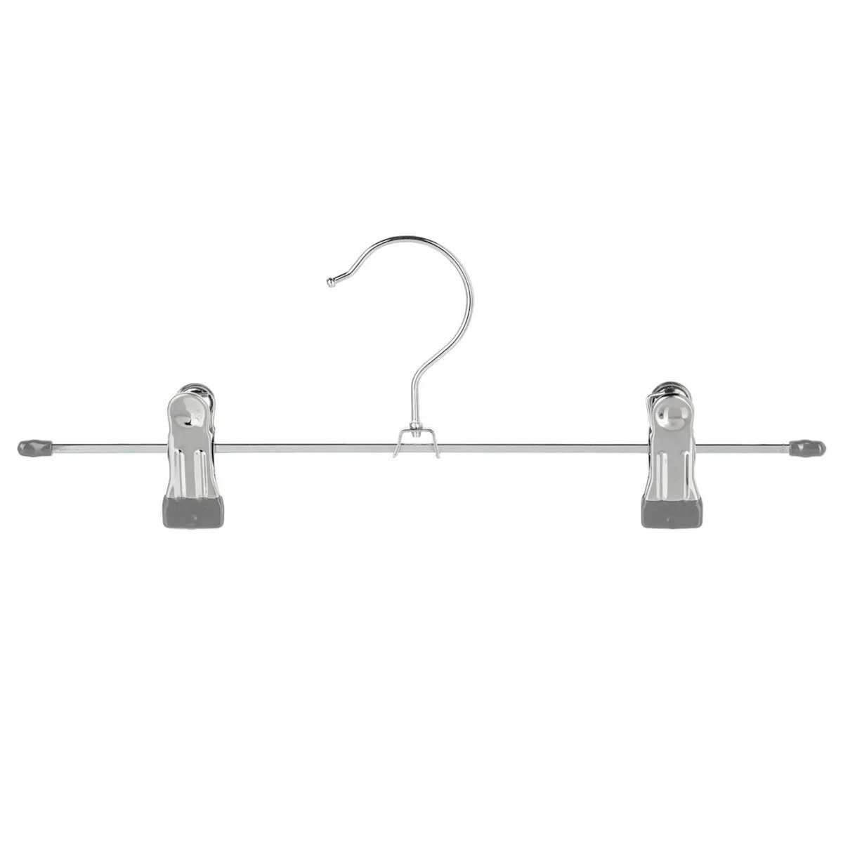 FIVE Lot de 3 Cintres en Métal  Pinces  30cm Gris