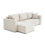 Voir la diapositive 5 : BEST MOBILIER Topaze - canapé d'angle réversible - 4 places - convertible avec coffre - en velours côtelé plat