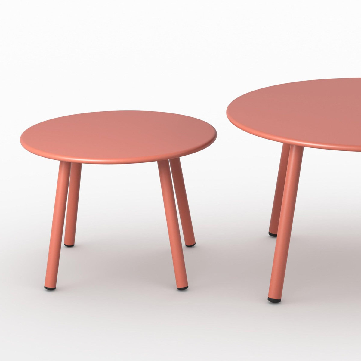 Rendez vous déco Tables d'appoint de jardin en métal terracotta (lot de 2)-Féria