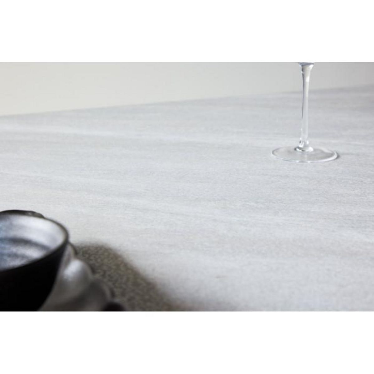 Paris Prix Table de Repas Effet Pierre  Cael  120cm Gris & Moka