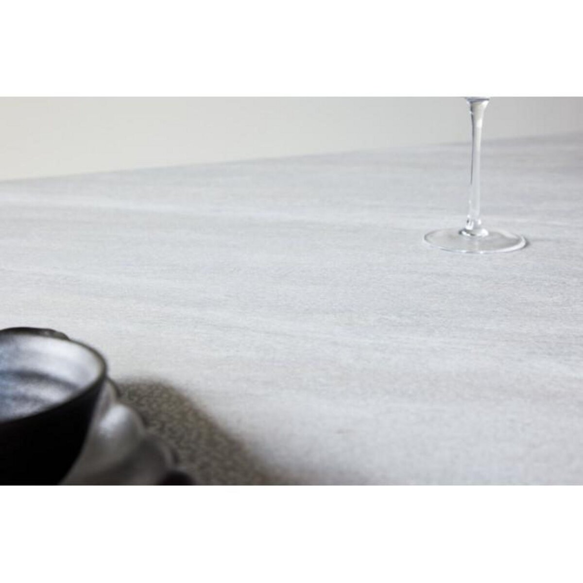 Paris Prix Table de Repas Effet Pierre  Cael  120cm Gris & Moka