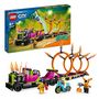 Voir la diapositive 2 : LEGO City 60357 - Le défi de cascade : les cercles de feu, Jouet Moto de Cascadeur avec Camion et Minifigurines