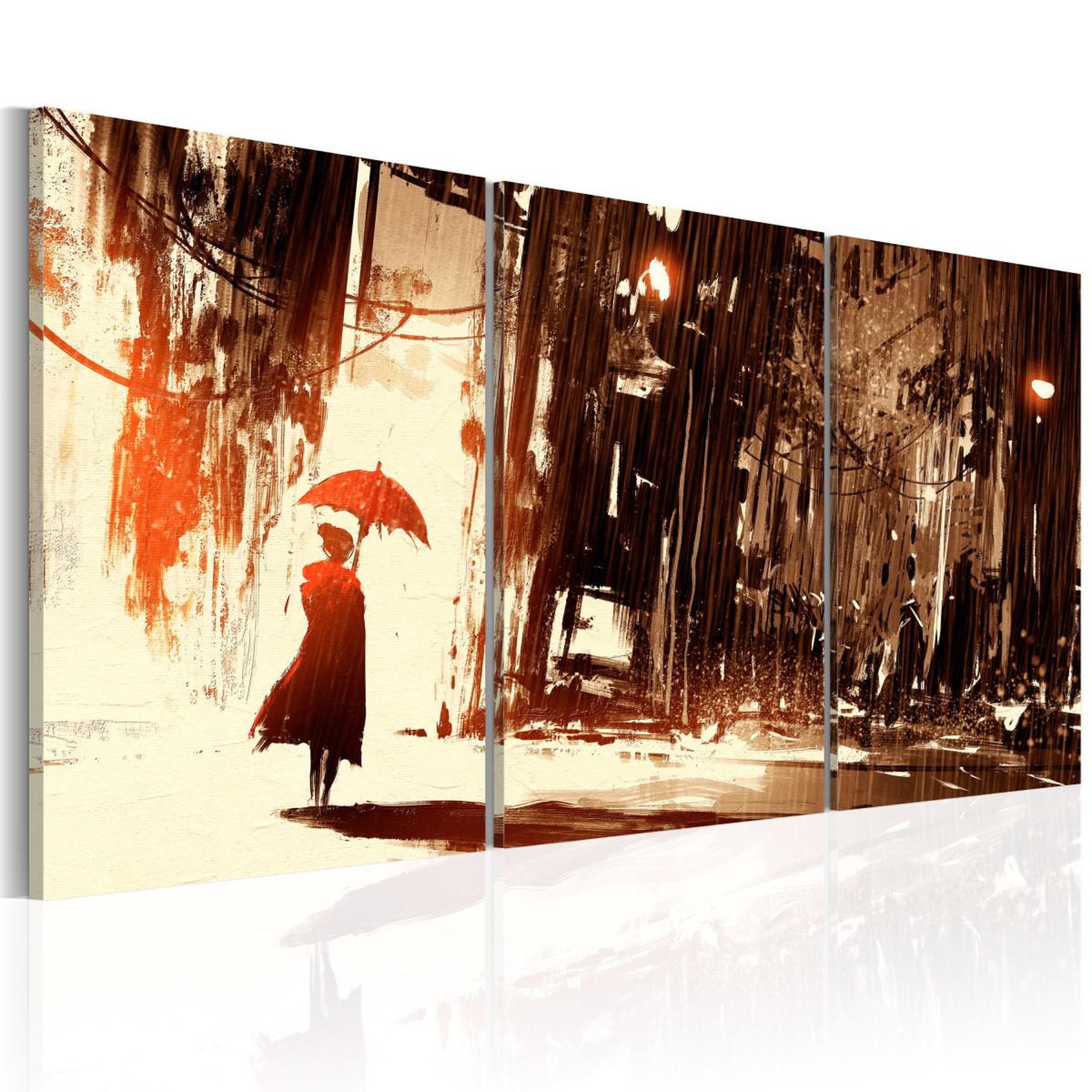 Paris Prix Tableau imprimé  city in the rain. Coloris disponibles : Multicolore