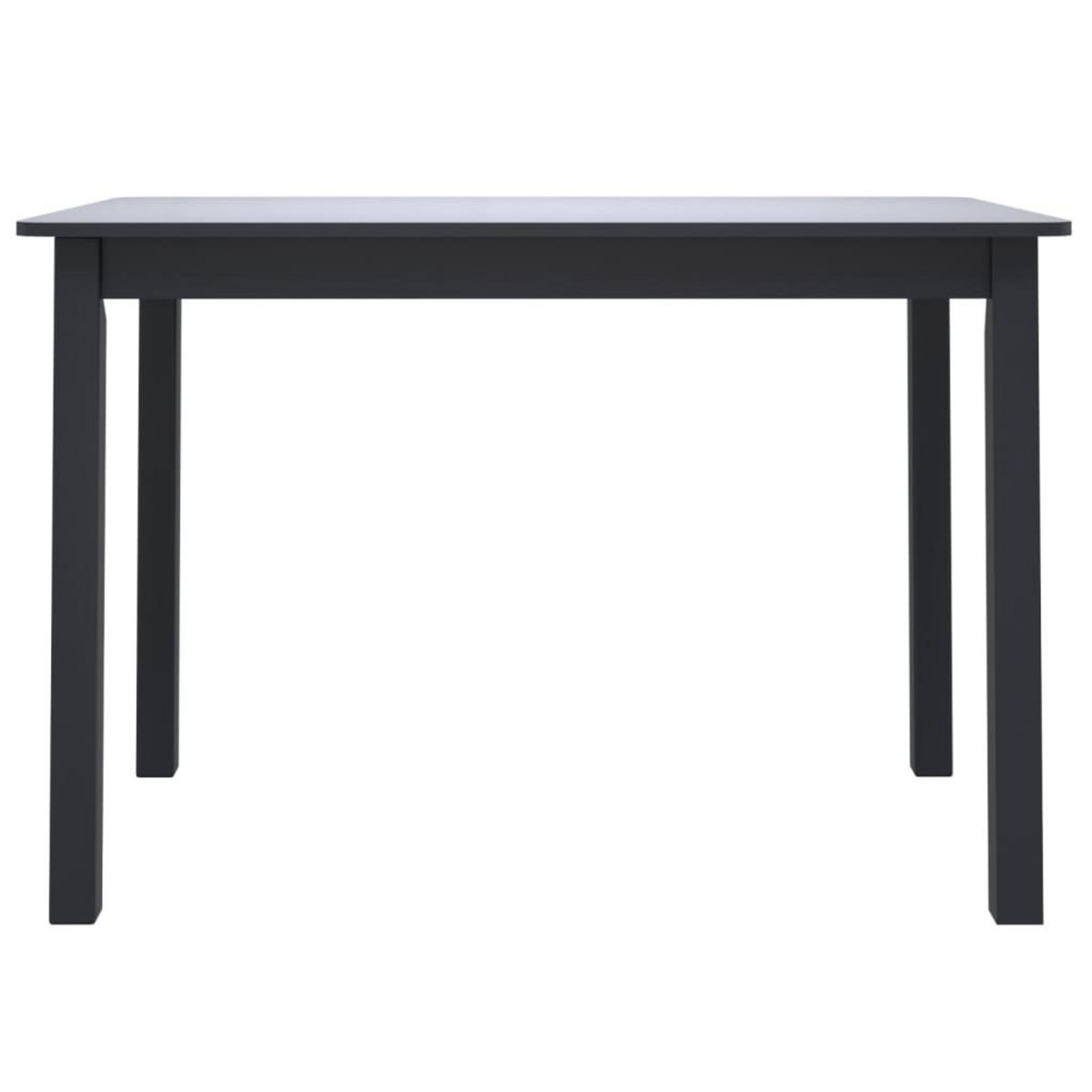VIDAXL Table de salle a manger Noir 114x71x75 cm Bois d'hevea massif