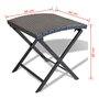 Voir la diapositive 5 : VIDAXL Tabouret pliable Resine tressee Noir