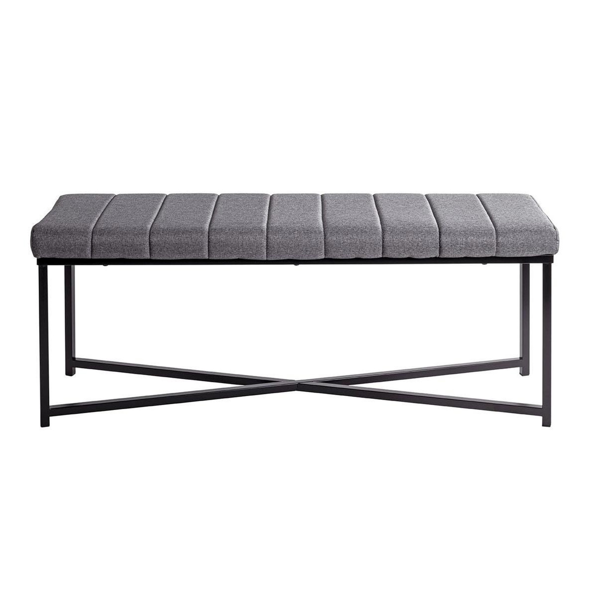 Voir la diapositive 2 : Paris Prix Banc design  elisabeth  118cm gris & noir