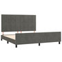 Voir la diapositive 4 : VIDAXL Cadre de lit sans matelas gris fonce 160x200 cm velours