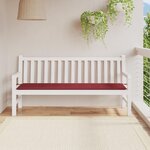 VIDAXL Coussin de banc de jardin rouge bordeaux 180x50x3 cm