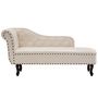 Voir la diapositive 2 : VIDAXL Chaise longue Blanc creme Similicuir