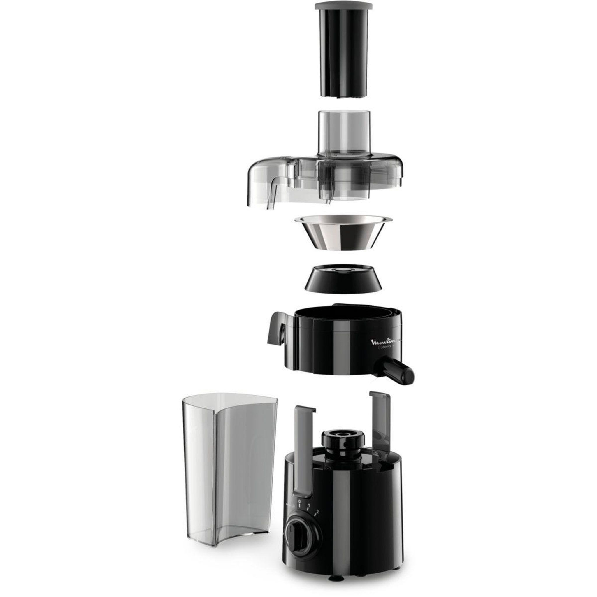 Voir la diapositive 5 : MOULINEX Centrifugeuse frutelia plus noir 350 w
