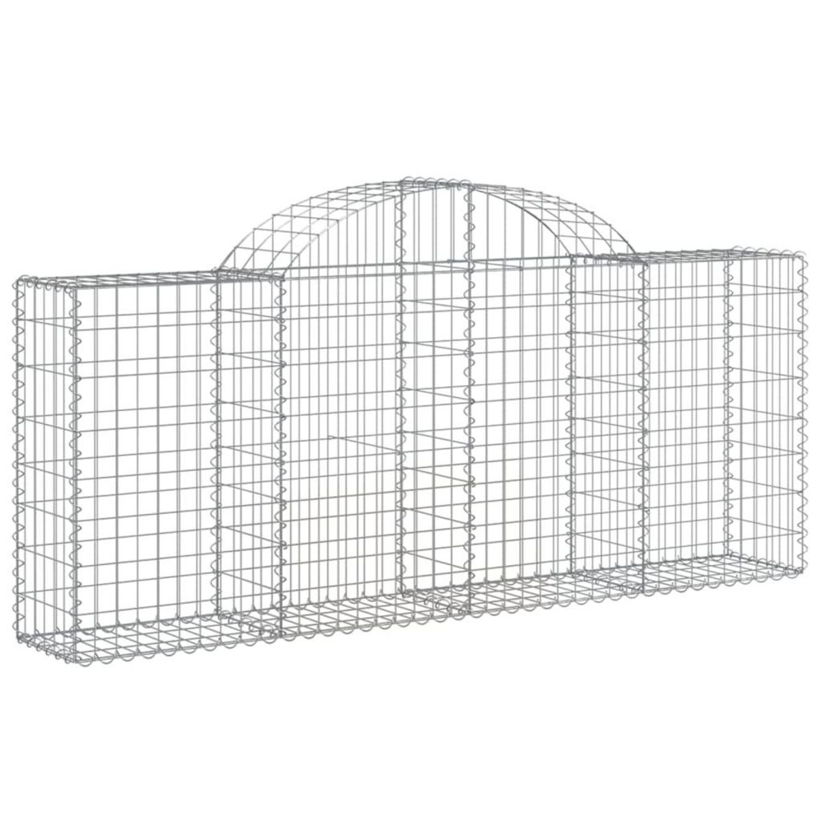 VIDAXL Paniers a gabions arques 40 pcs 200x30x80/100 cm Fer galvanise