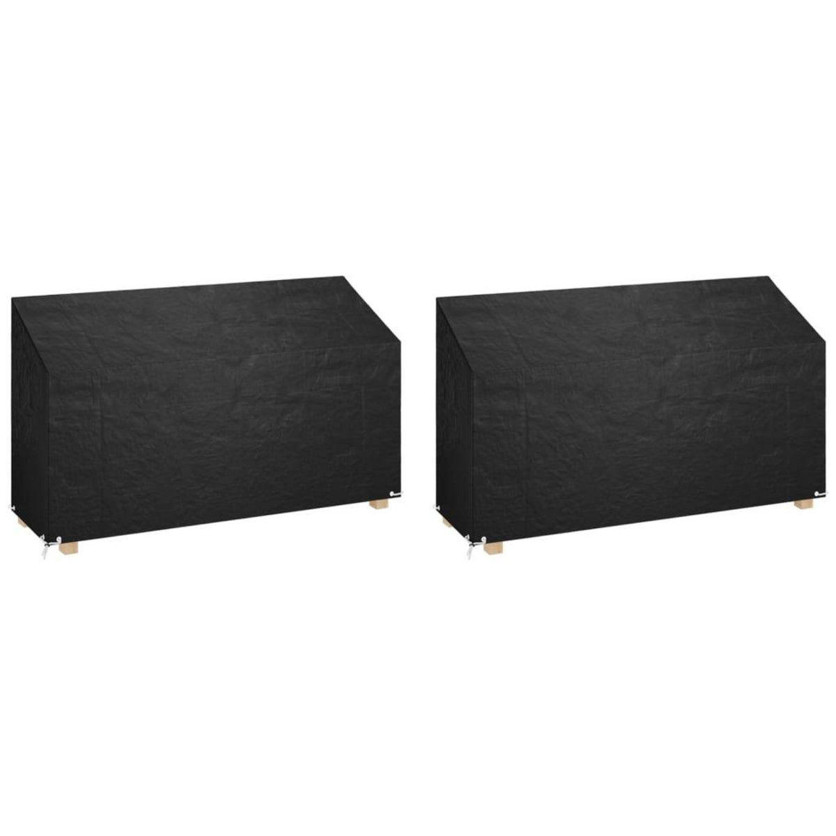 VIDAXL Housses de banc de jardin 2 pcs 12 œillets 210x70x70/88 cm PE