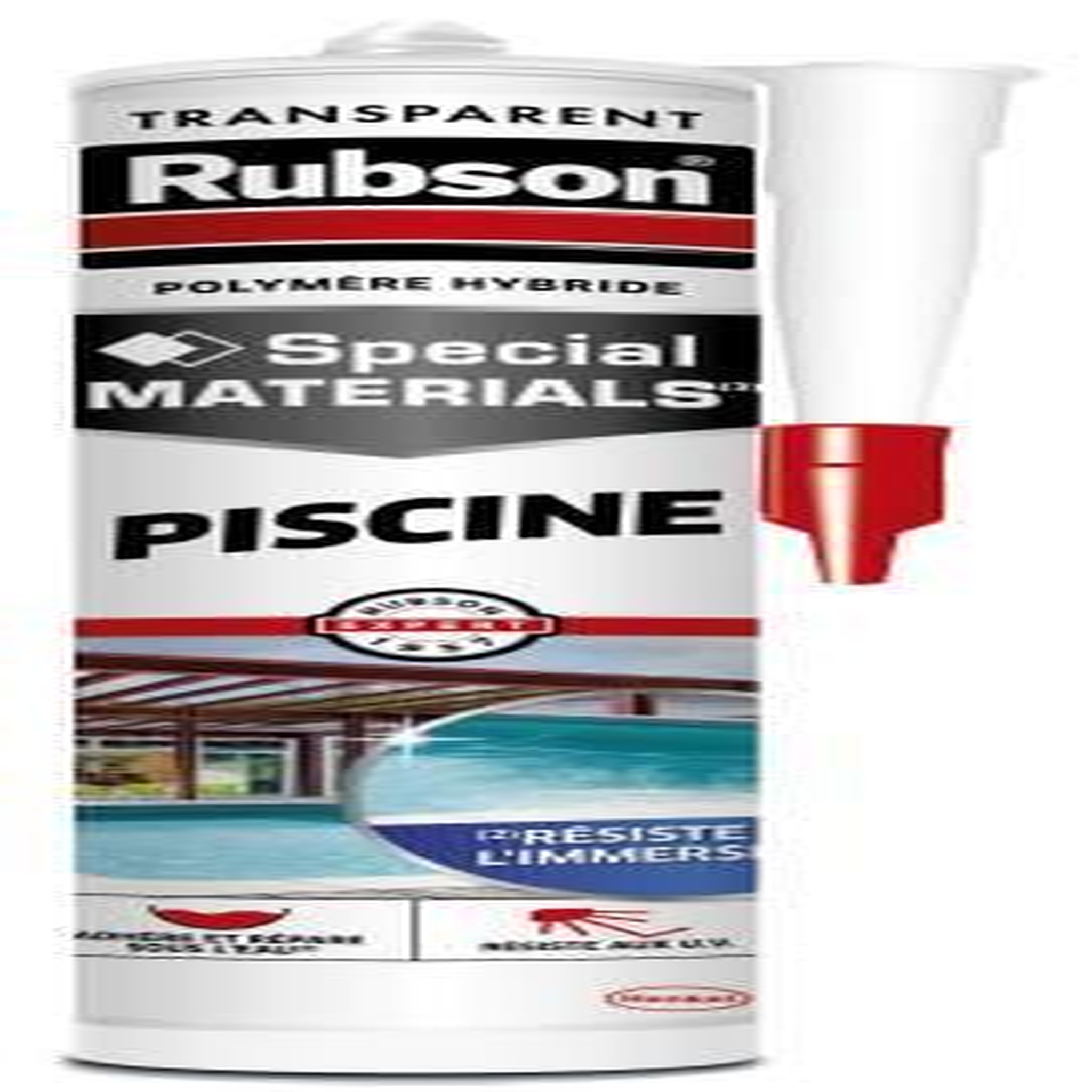 rubson Mastic colle et joint polymère piscine 280 ml translucide - 2668622
