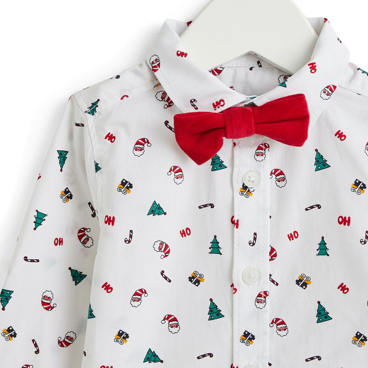 INEXTENSO Chemise manches longues de noël avec n&oelig;ud papillon bébé garçon