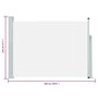 Voir la diapositive 6 : VIDAXL Auvent lateral retractable de patio 120x500 cm Creme