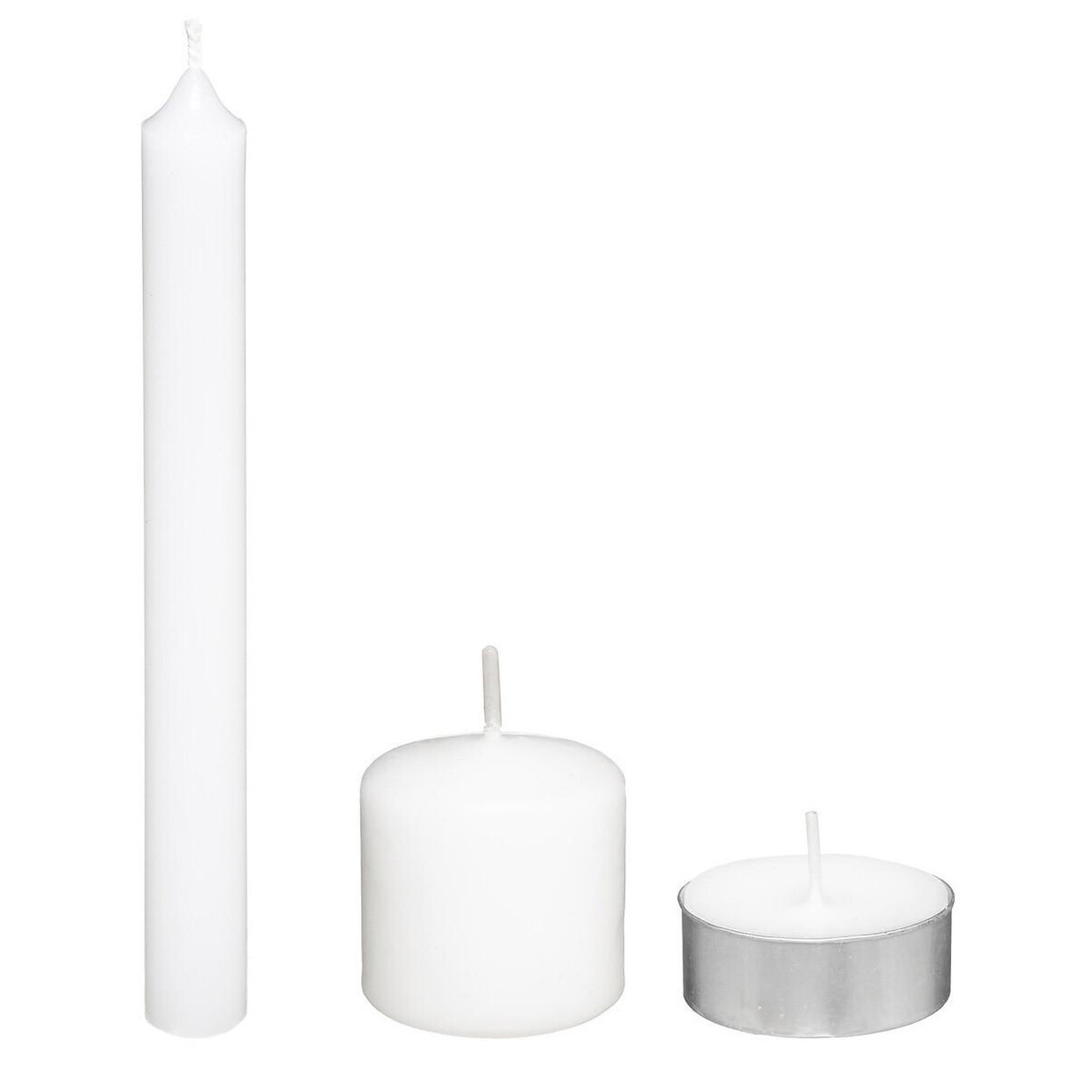 COMPTOIR DE LA BOUGIE Coffret 21 bougies  3 formats  20cm blanc