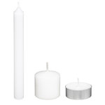 COMPTOIR DE LA BOUGIE Coffret 21 Bougies  3 Formats  20cm Blanc