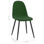 Voir la diapositive 6 : VIDAXL Chaises a manger lot de 2 Vert fonce Velours