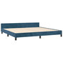 Voir la diapositive 5 : VIDAXL Cadre de lit sans matelas bleu fonce 200x200 cm velours