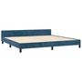 Voir la diapositive 5 : VIDAXL Cadre de lit sans matelas bleu fonce 200x200 cm velours