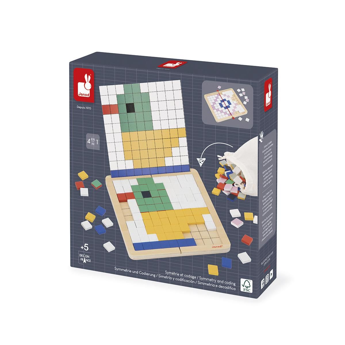 Juratoys-Janod coffret pedagogie : mosaique symetrie et codage