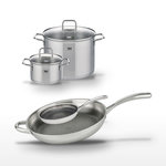 ELO Lot 2 Faitouts 20cm & 26cm et 2 Poêles 24cm & 32cm Elo Relief Evolution