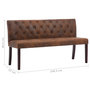 Voir la diapositive 6 : VIDAXL Banc 148,5 cm Marron Similicuir daim
