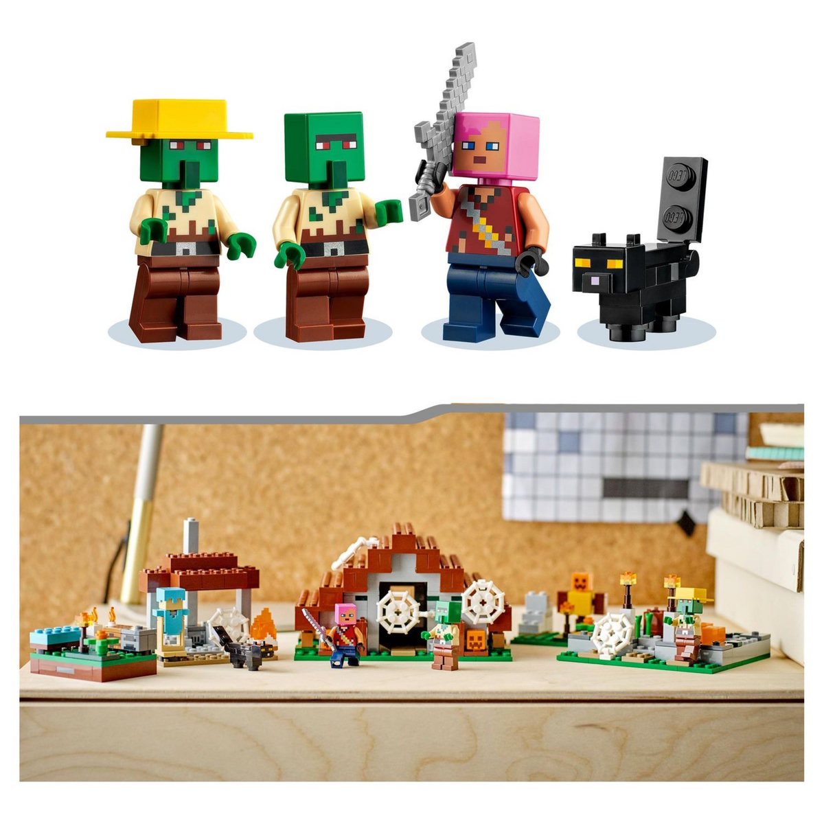LEGO Minecraft 21190 Le Village Abandonné, Jouet Construction, Maison avec Figurine Zombie