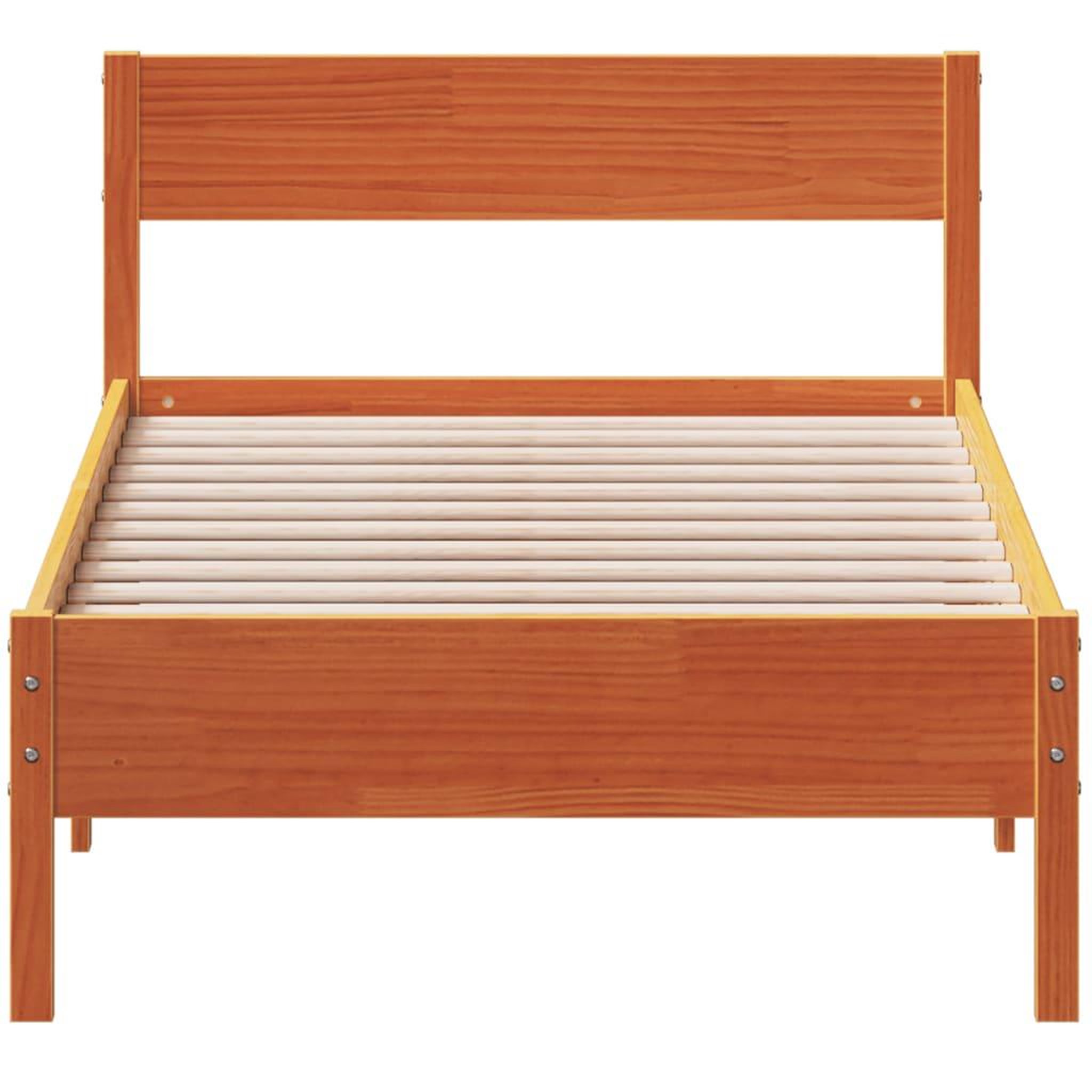 Voir la diapositive 4 : VIDAXL Cadre de lit sans matelas cire marron 75x190 cm bois pin massif