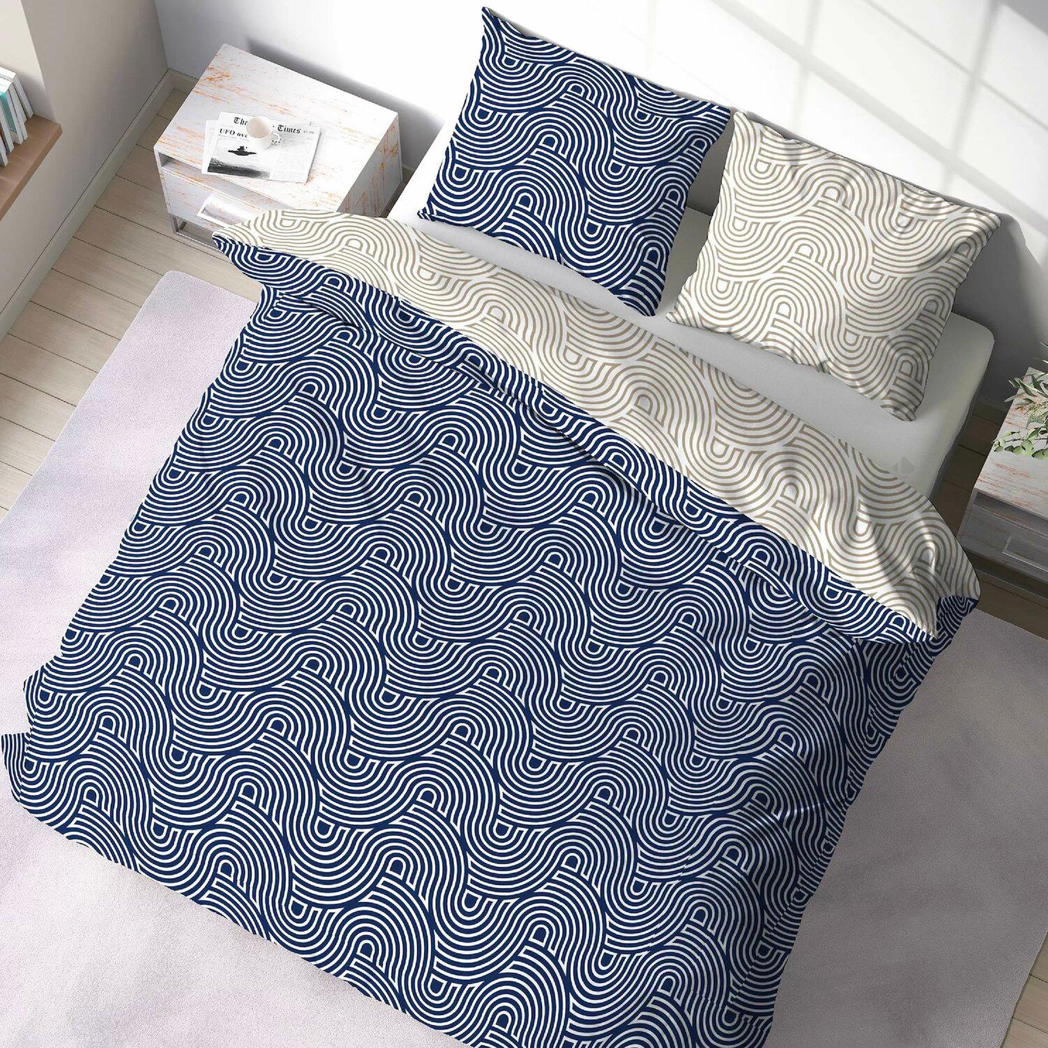 Voir la diapositive 2 : Home collection Parure De Couette Microfibre Ania