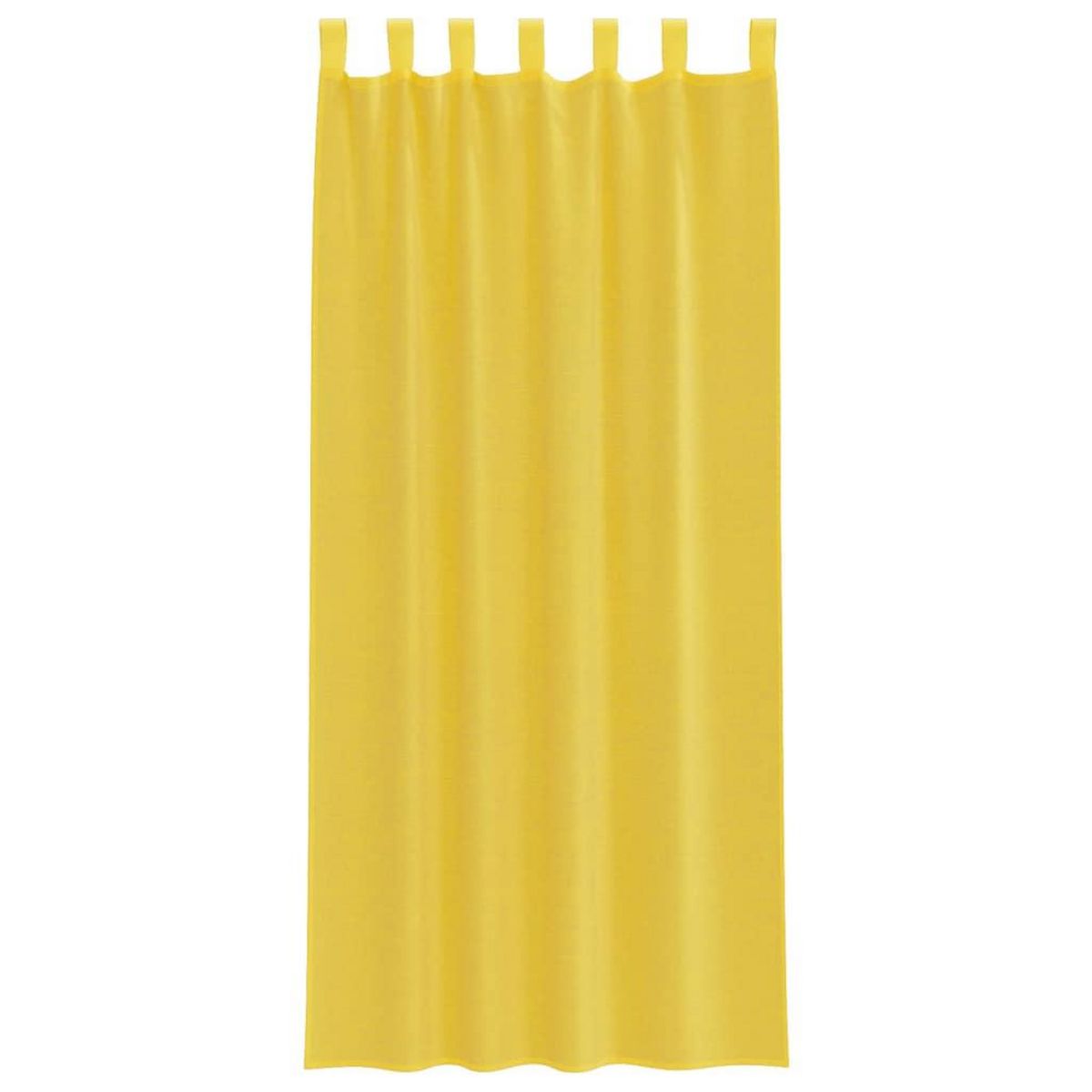 VIDAXL Rideaux en voile avec passe-tringles 2 pcs jaune